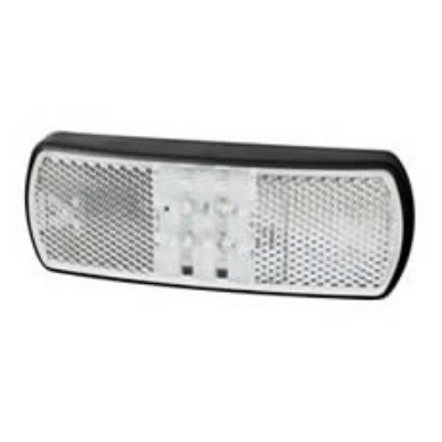 Durite 0-171-50 Clear LED Front Marker & Reflex Reflector Lamp with Leads - 12/24V PN: 0-171-50